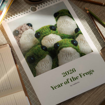 2026 Frog Wall Calendar – A4 Photo Calendar