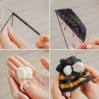 Frog Bee Dress Knitting Pattern for Knitted Frog (PDF)