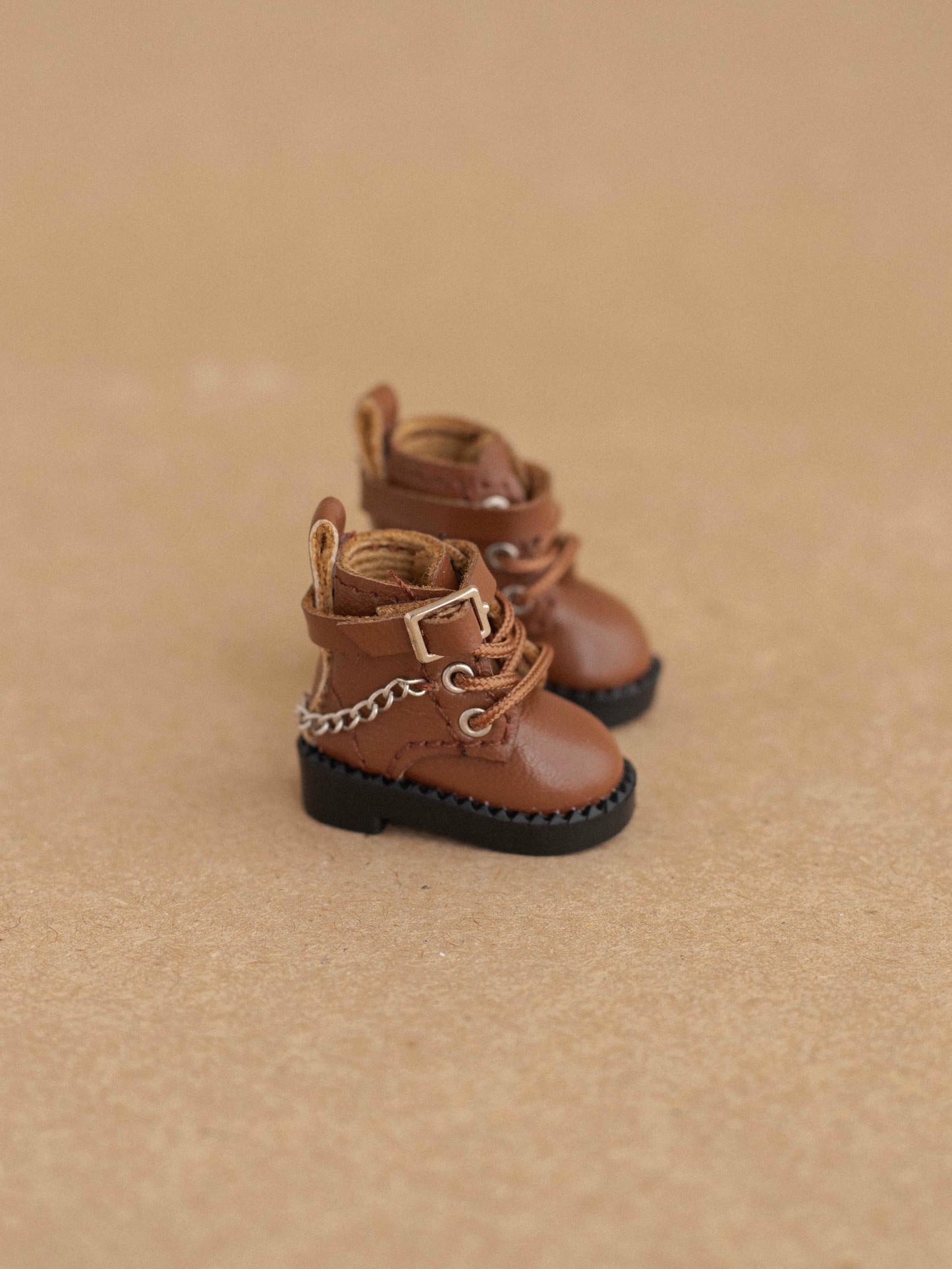 Brown Shoes with Chain