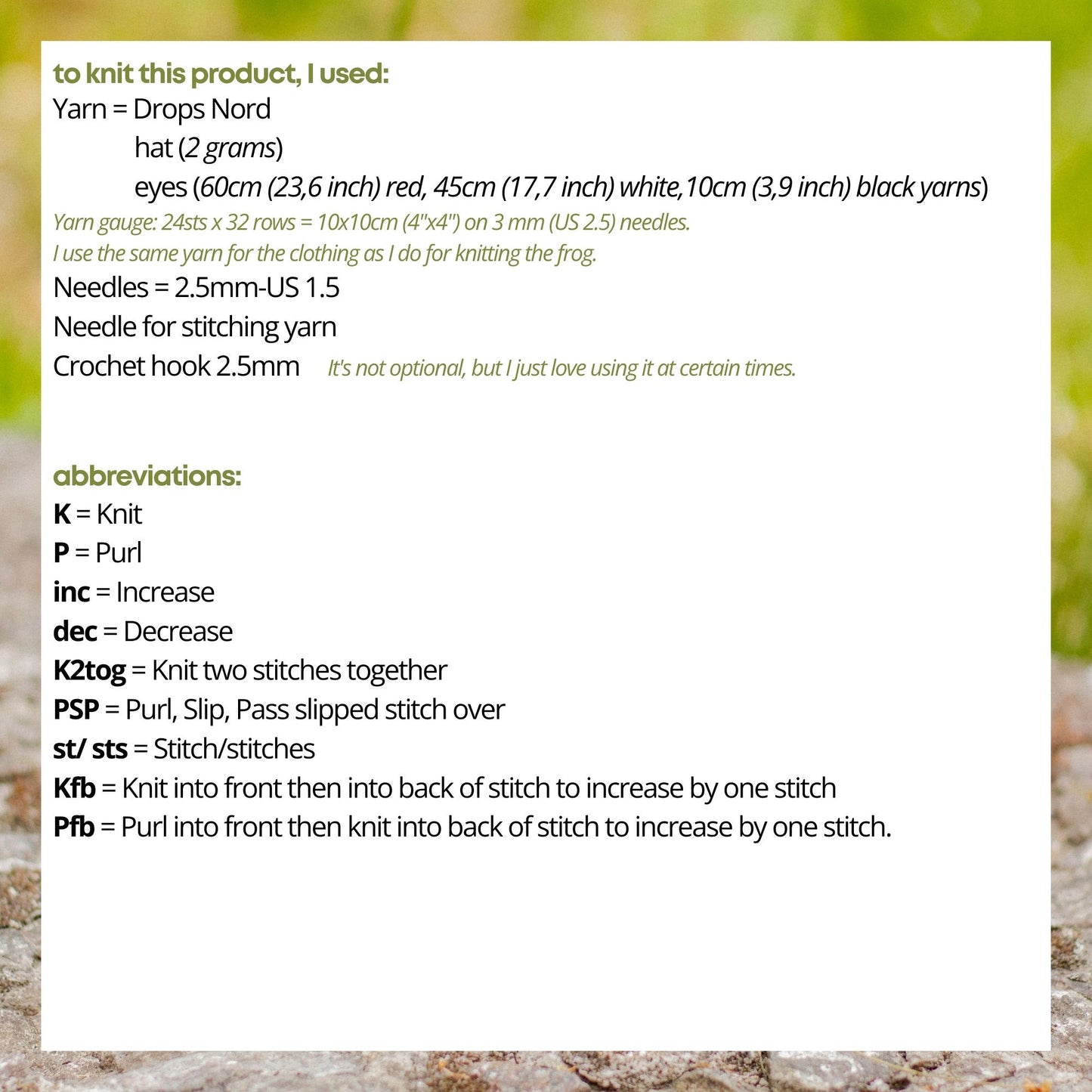 Frog Hat with Eyes Knitting Pattern for Knitted Frog (PDF)