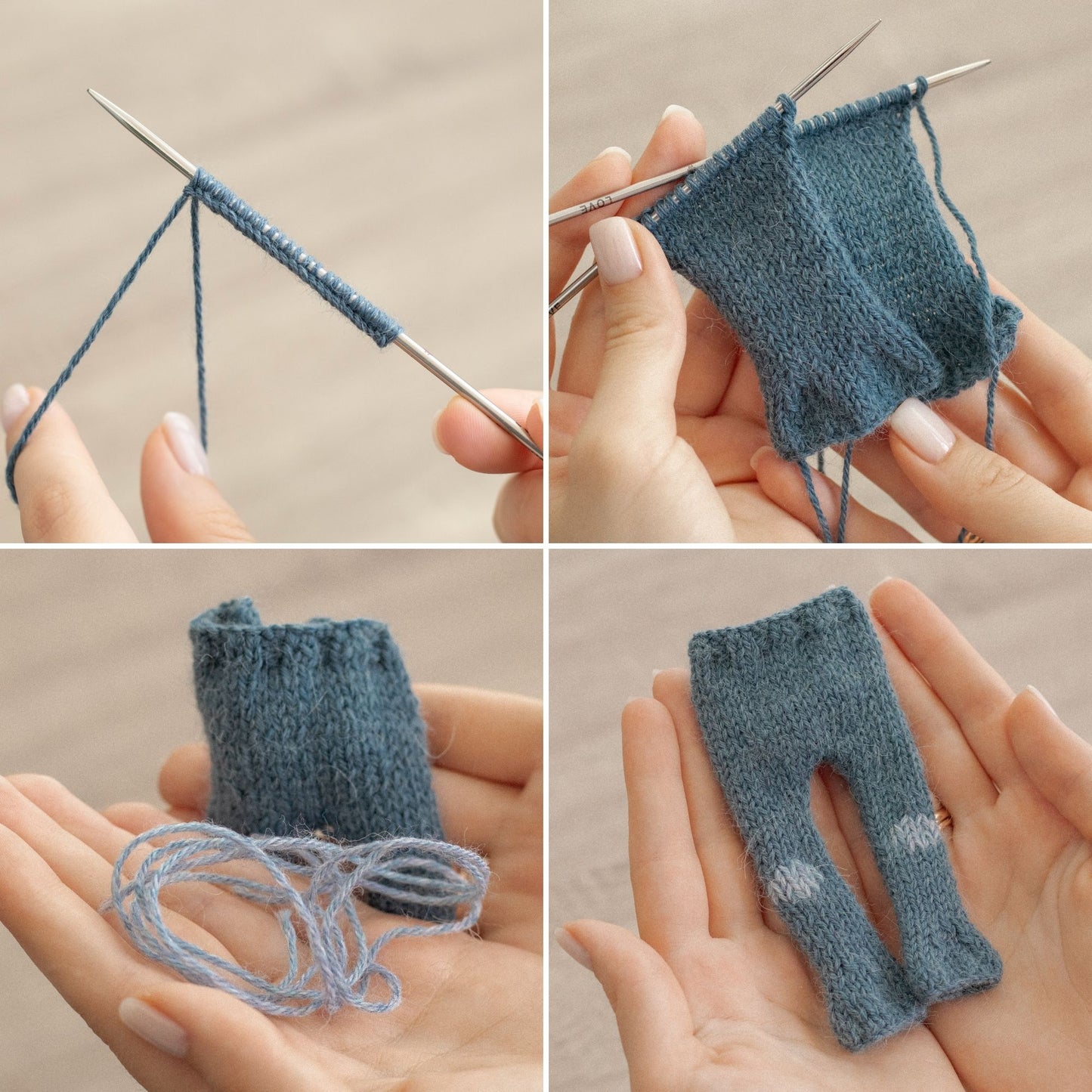 Jeans Knitting Pattern for Knitted Frog (PDF)