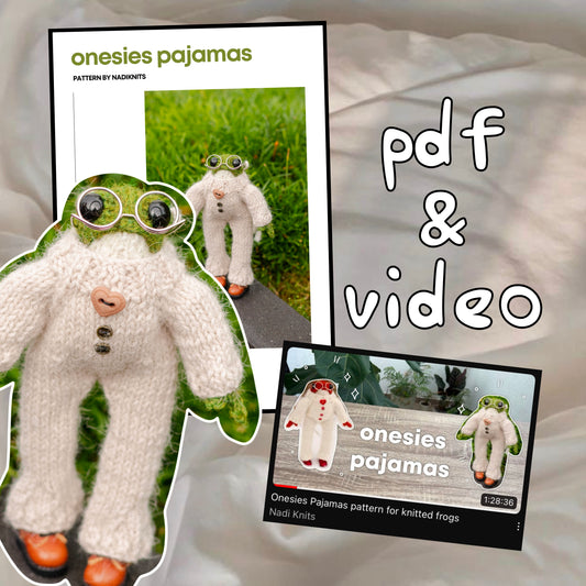 Knitted Frog Pajamas Knitting Pattern (PDF)