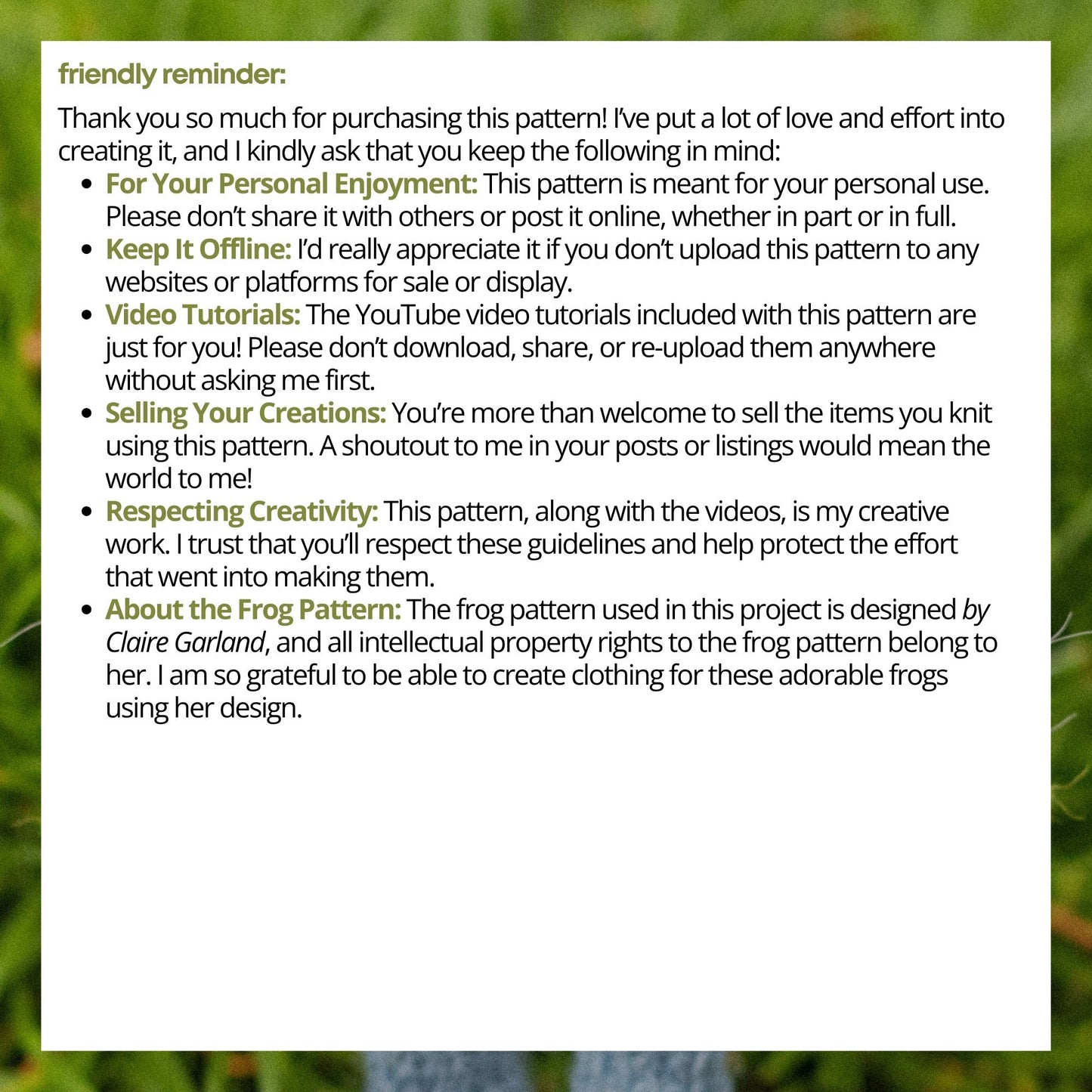 Frog Sweater Knitting Pattern for Knitted Frog (PDF)