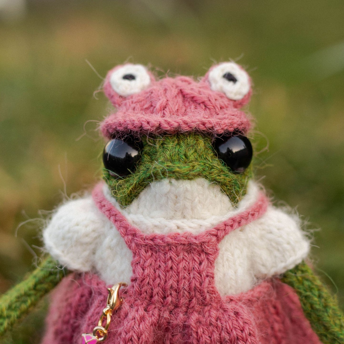 Frog Hat with Eyes Knitting Pattern for Knitted Frog (PDF)