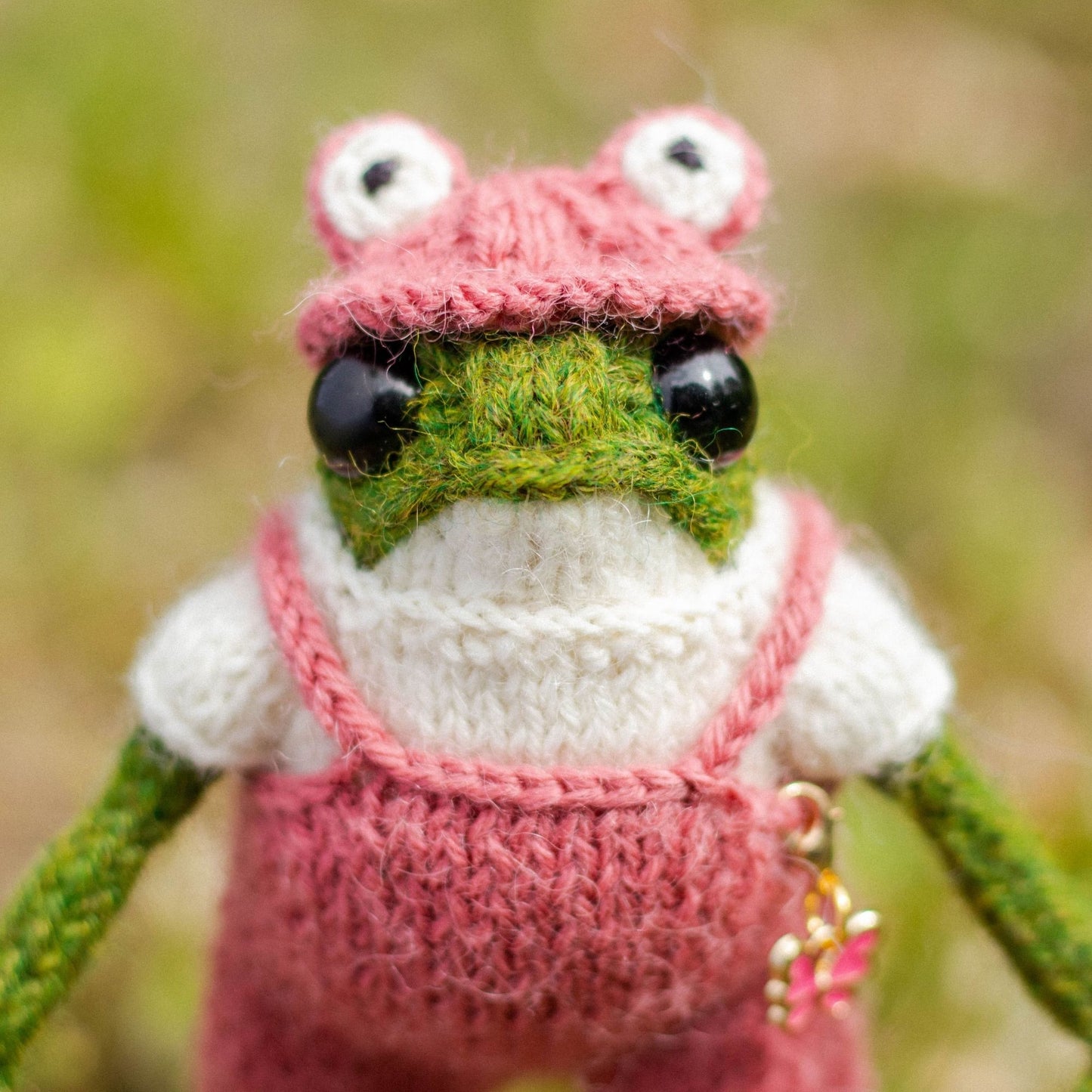 Frog Hat with Eyes Knitting Pattern for Knitted Frog (PDF)
