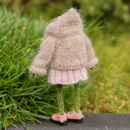 Open Front Hoodie Knitting Pattern for Knitted Frog (PDF)