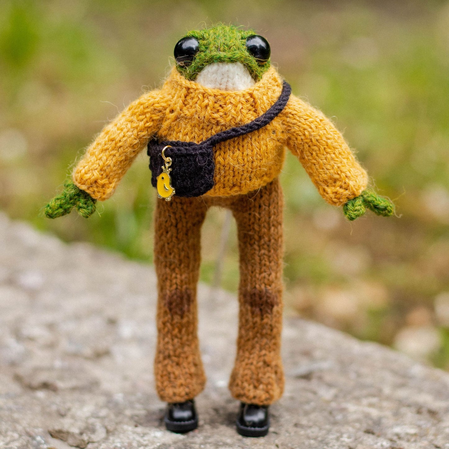 Jeans Knitting Pattern for Knitted Frog (PDF)