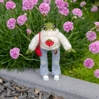 Jeans Knitting Pattern for Knitted Frog (PDF)