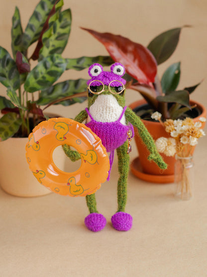 Miss Purple Swimmy Frog