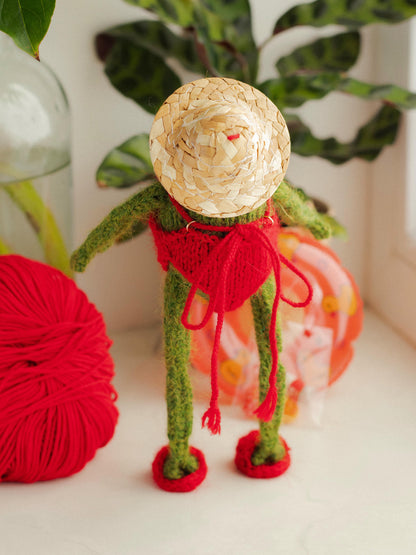 Miss Red Swimmy Frog