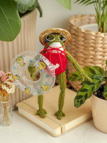 Miss Red Swimmy Frog