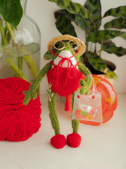 Miss Red Swimmy Frog