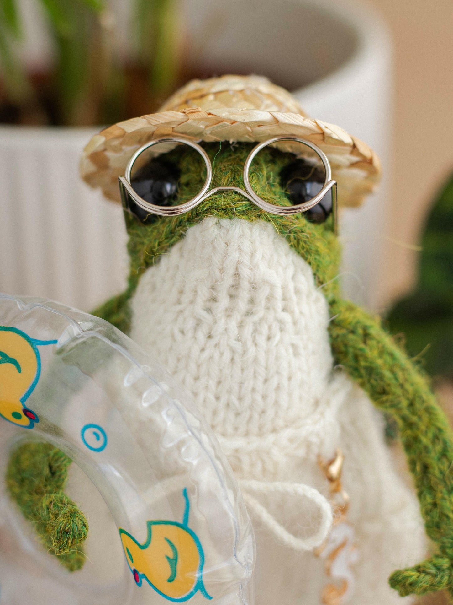 Mr. White Swimmy Frog